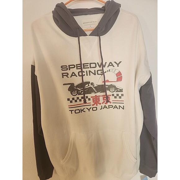 Areopostale  Mens Size Medium Racing Tokyo Sweatshirt - Picture 7 of 8